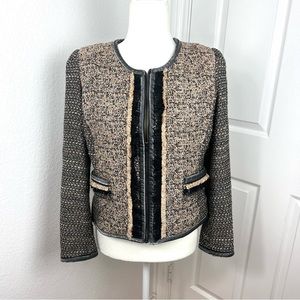 Yoana Baraschi Vintage Mixed Breed Sparkle Tweed Jacket size 10